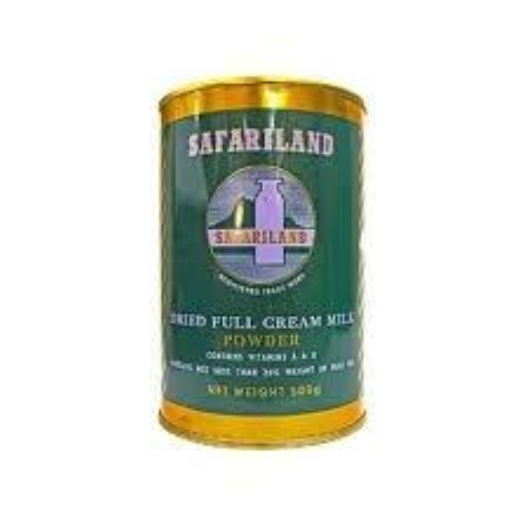 SAFARILAND DRIED FULL CREAM MILK POWDER 500G TIN